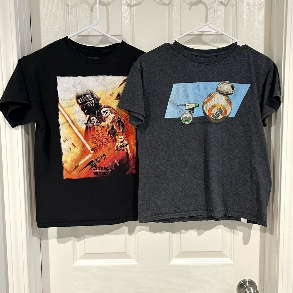 Star Wars Kids Boys Short Sleeve Graphic Crew Neck T-Shirts Sz M Bundle Cotton
